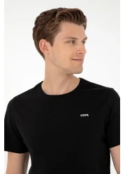 U.S. Polo Assn. Men's Regular Fit Crew Neck Black Basic T-Shirt 50284640 -Vr046