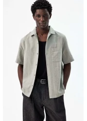 H&M Regular Fit Linen-blend resort shirt
