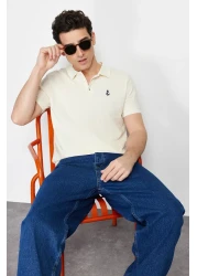  Collection تي شيرت بياقة بولو بقصة عادية 100% قطن TMNSS23PO00031