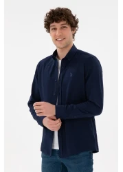 U.S. Polo Assn. Men's Navy Blue Long Sleeve Basic Shirt 50296777 -Vr033