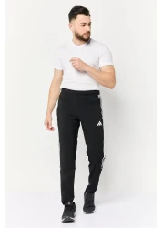 adidas بنطال رياضي رجالي للتدريب برباط، أسود