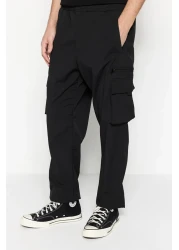 Collection Technical Parachute Fabric Black Jogger Pants - TMNSS23PL00028