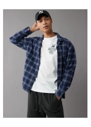 American Eagle قميص AE ميكانيكي من مزيج الكتان U-2512-6259-516