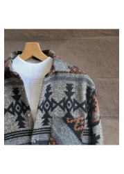 Hazhers قميص رجالي بياقة قميص شتوي قطني كبير الحجم