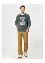 Koton بنطلون Boyfriend قابل للغسل مع تفاصيل الجيب وأزرار