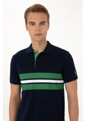 U.S. Polo Assn. Men's Regular Fit Navy Blue Polo Neck T-Shirt 50306808-Vr033