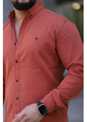 Klothy قميص جينز رجالي بأكمام طويلة من الجبردين 2428