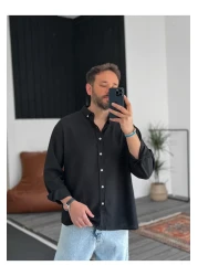 BYBASICMAN G-5138 Model Black Basic Shirt