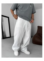 BYBASICMAN White Baggy Jean Ke-709