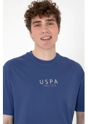 U.S. Polo Assn. Men's Oversize Fit Crew Neck Light Navy Blue T-Shirt 50299543 -Vr059
