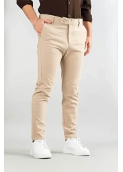 bombe بنطال رياضي بيج بقصة ضيقة للرجال باللون الأسود