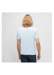 Timberland تي شيرت رجالي عادي برقبة دائرية باللون الأزرق بشعار الشجرة