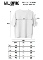 Millionaire Men's Khaki Deer Printed Oversize Fit Loose Wide Fit Loose Cut T-Shirt