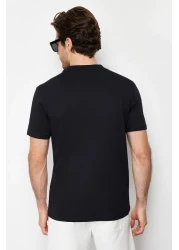  Collection تي شيرت قطني أسود بألوان متعددة - مقاس عادي TMNSS24TS00076