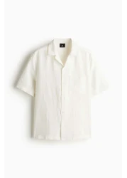 H&M Regular Fit Linen-blend resort shirt