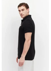 Puma Men Sportswear Fit Embroidered Logo Outdoor Polo Shirts, Black/white