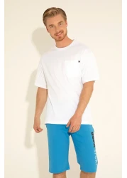 U.S. Polo Assn. تي شيرت أبيض برقبة دائرية ومريح للرجال 50287062 -vr013