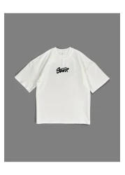 BPM تي شيرت كبير الحجم – أبيض