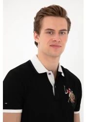 U.S. Polo Assn. Men's Slim Fit Polo Neck Black Basic T-Shirt 50298073 -Vr046