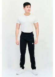 adidas Men Regular Fit Embroidered Training Track Pants, Black