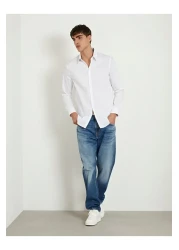 Guess Ls Sunset Shirt Men's White Shirt M1Yh20W7Zk1-G011