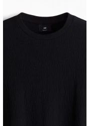 H&M Regular Fit Textured T-shirt