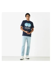 Lee Cooper Printed Crew Neck T-shirt With Short Sleeves