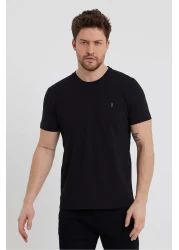 COMBİNE MİCHAİL Standard Pattern Relaxed Crew Neck Embroidery Detailed 5-pack T-shirt