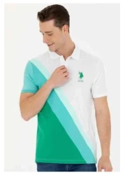 U.S. Polo Assn. Men's Green Polo Neck T-shirt Basic