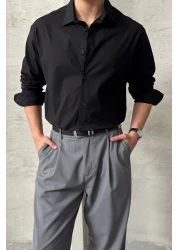 HYMAN Men's Oversize Cotton Poplin Shirt