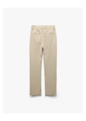 Koton Regular Waist Pocket Detailed Buttoned Chino Trousers