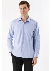 Morven Slim Fit Solid Hard Neck Easy-Ironing (Gift Boxed) Long Sleeve Shirt