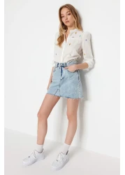  Collection Ecru Embroidery Detailed Regular Regular Fit Woven Shirt Twoss23Go00152