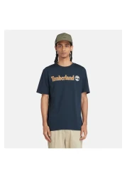 Timberland Linear Logo Short Sleeve Tee Erkek Lacivert Tshirt Tb0a5upq4331