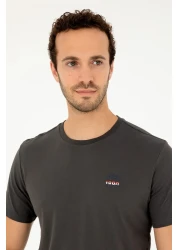 U.S. Polo Assn. Men's Regular Fit Crew Neck Anthracite T-Shirt 50294329 -Vr006