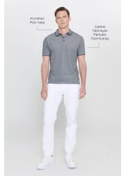 AC&Co / Altınyıldız Classics تي شيرت رجالي بقصة ضيقة وياقة بولو - نسيج قطني غير قابل للانكماش