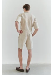  Collection إصدار محدود من تي شيرت المنك كبير الحجم/واسع القطع بياقة بولو TMNSS25PO00031