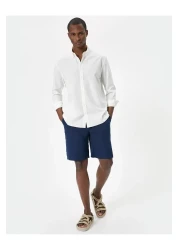 Koton Long Sleeve Shirt Classic Cuff Collar Buttoned Regular Fit