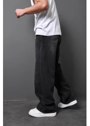 Slatra بنطال فضفاض من القطن أنثراسايت للرجال