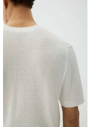 H&M Regular Fit Hole-knit T-shirt