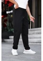 a02teks Black Linen - Relaxed Fit Trousers