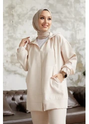 InStyle بدلة أمور أساسية من قطعتين - كريمي