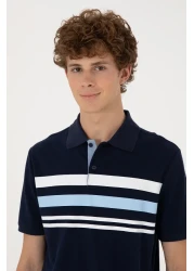 U.S. Polo Assn. Men's Regular Fit Polo Neck Navy Blue T-Shirt 50306817-Vr033