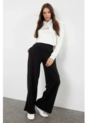  Collection Extra High Waist Black Wide Leg Trousers - Twoaw25pl00026