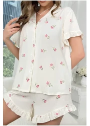 ELİTOL Burnout Button Shorts Set