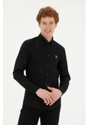 U.S. Polo Assn. U.S. Polo Logo Button Collar 100% Cotton Slim Fit Shirt Men's SHIRT G081SZ0041826727