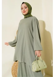 Bigdart Green Women's Tunic and Trousers Set - 6663