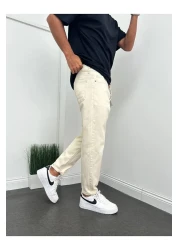 BDRMAN Boyfriend Cream Color Trousers