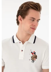 U.S. Polo Assn. Men's Slim Fit Polo Neck White Basic T-Shirt 50298073 -Vr013