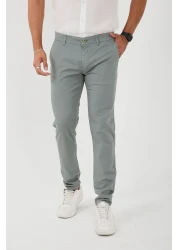 BROCARD Light Khaki Men's Chino Pants - Lycra